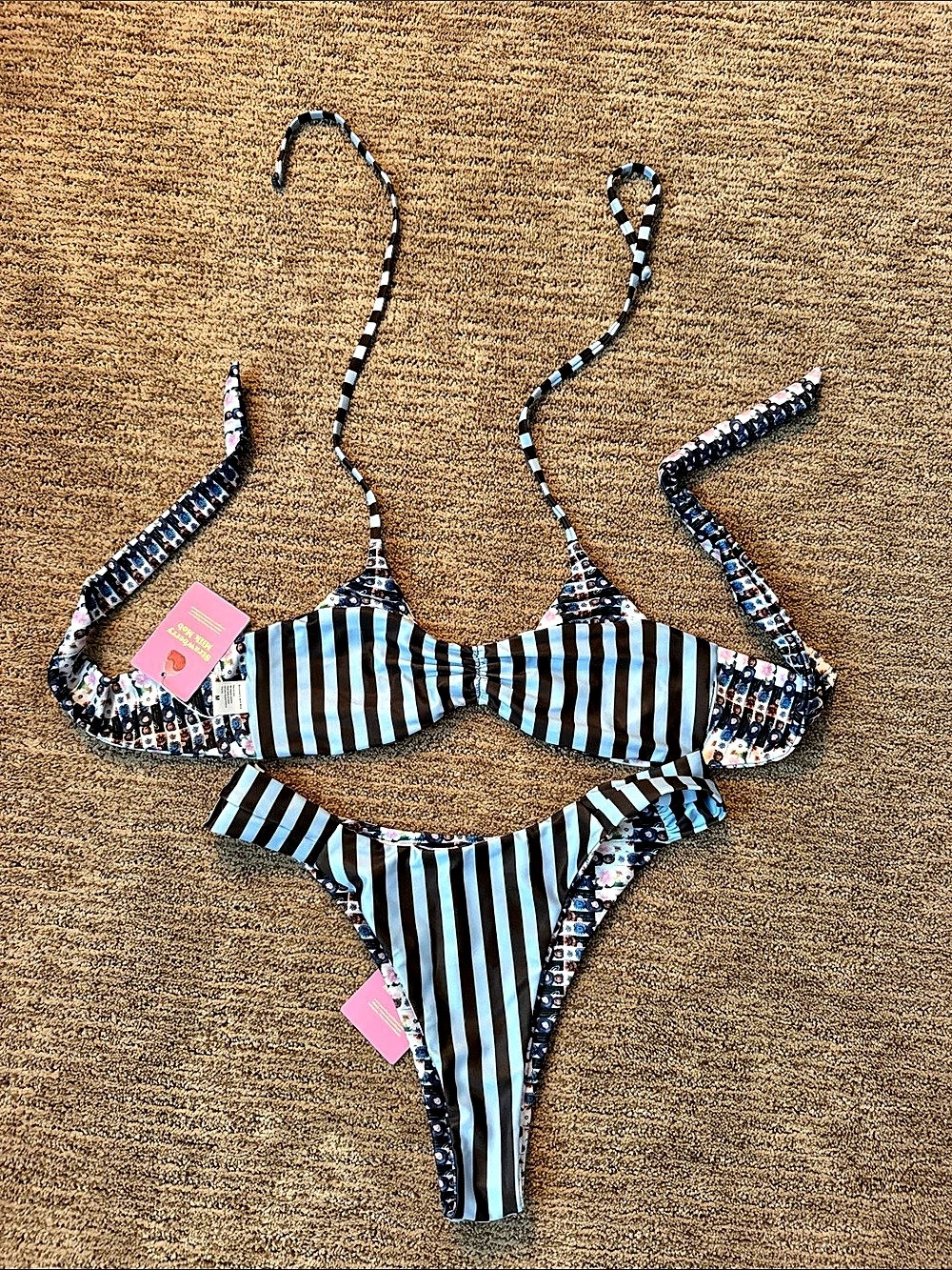 Strawberry Milk reversible Bikini Top & Bottom - Picture 2 of 2